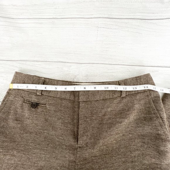 Banana Republic Tan Wool Stretchy Martin Fit Trouser Pants, 2 - Picture 6 of 9